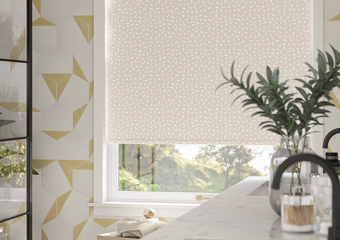 Eighties Shapes, Beige - Twist&Fit Roller Blind - Image 5